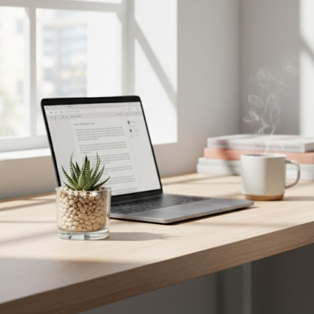 Allstate Floral Succulent Artificial Plant with Glass Vase - Assortment