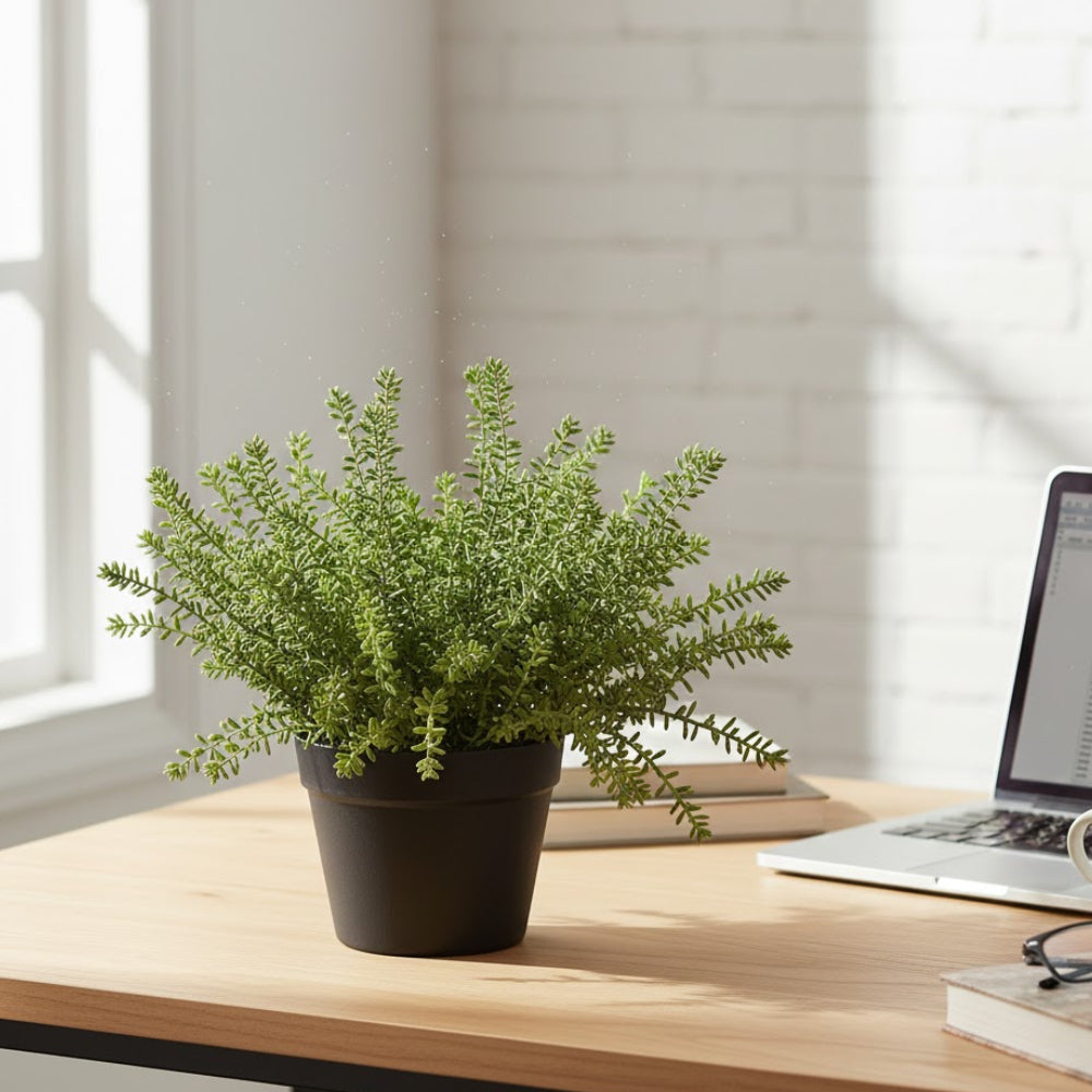 Allstate Floral Sedum Succulent Artificial Plant with Plastic Pot