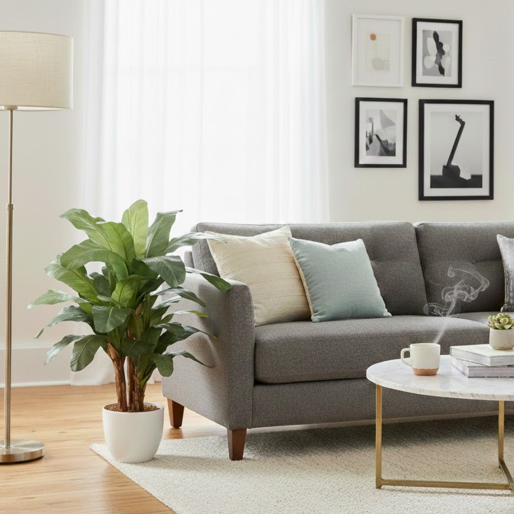 Allstate Floral 29.75" Banana Palm Plant with Ceramic Pot - Green