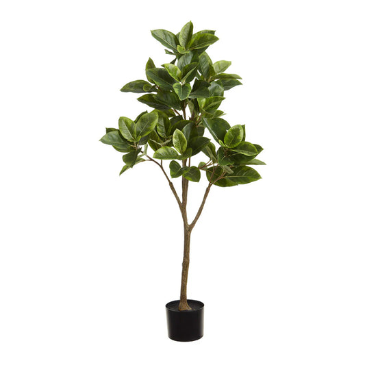Allstate Floral 48" Ficus Audrey Leaf Silk Tree with Pot -Green