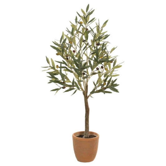 Allstate Floral 36" Olive Tree with Cement Pot - Green