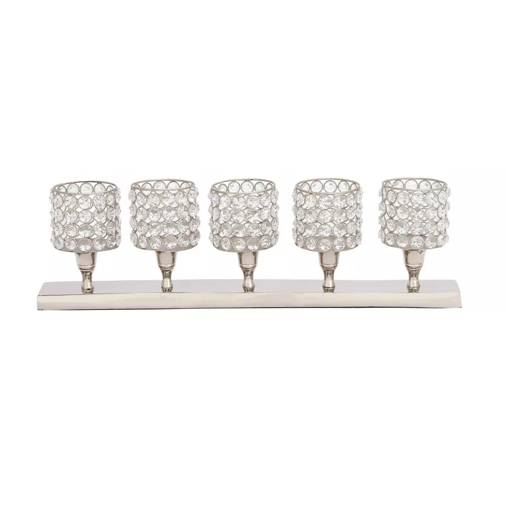 Decor Mache Glam Five Light Votive Candle Holder - Clear