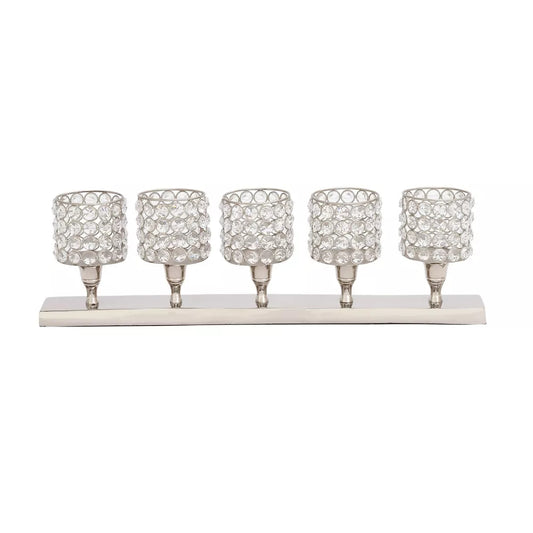 Decor Mache Glam Five Light Votive Candle Holder - Clear
