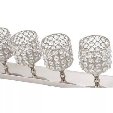 Decor Mache Glam Five Light Votive Candle Holder - Clear