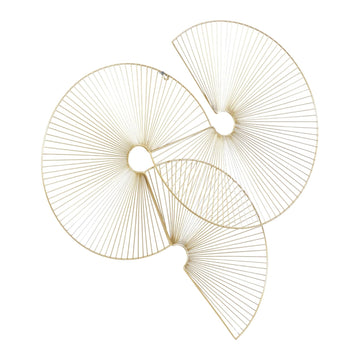 Decoración de pared de media luna Sunburst de 22" de UMA Enterprises CosmoLiving - Dorado