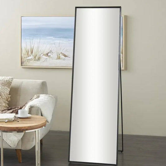 Decor Mache 63" Standing Foldable Floor Mirror - Black
