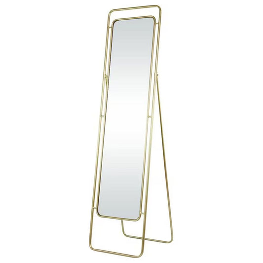 Decor Mache 66" Rectangular Floor Mirror - Gold/Clear