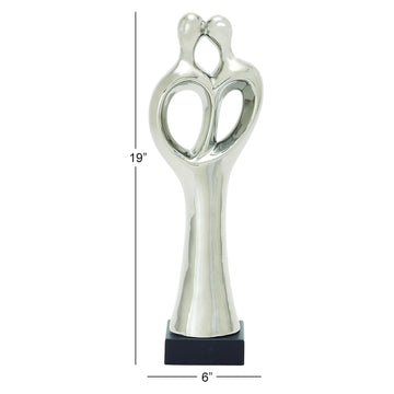 Decor Mache Eclectic 19" Sculpture - Silver