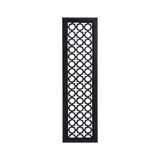 Panel de pared de madera tradicional de color negro 