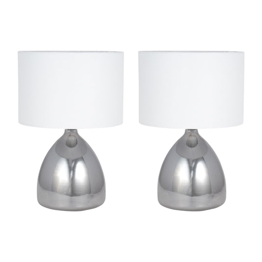 Sagebrook Home 18" Table Lamp (2-Pieces) - Gray