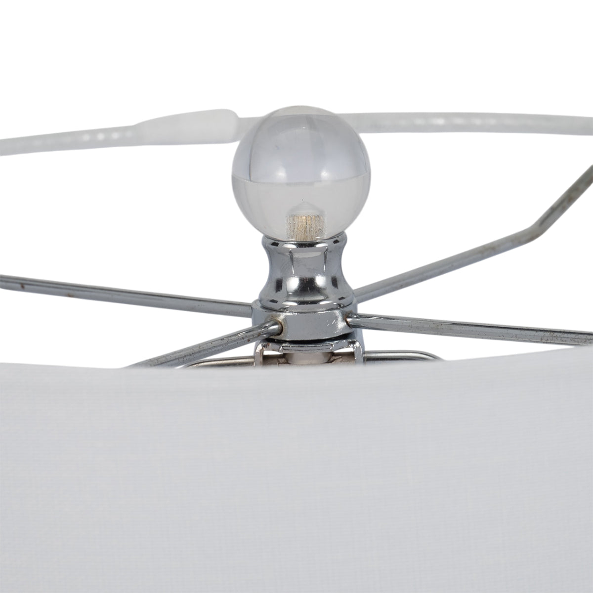 Sagebrook Home 22" Crystal Table Lamp (2-Pieces) - Silver