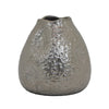 Three Hands 7.25" Ceramic Vase - Silver