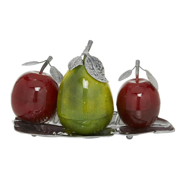 Decor Mache Traditional Decorative Fruit Sculpture with Platter