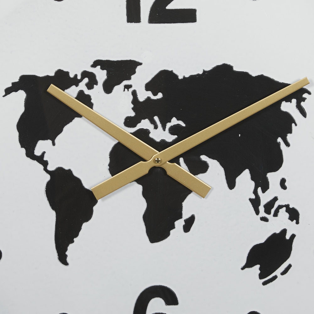 Decor Mache Vintage 26" Wall Clock - Gold/White