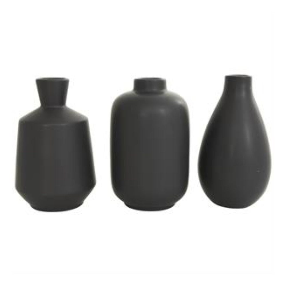 Decor Mache Decorative Vase (Set of 3) - Black