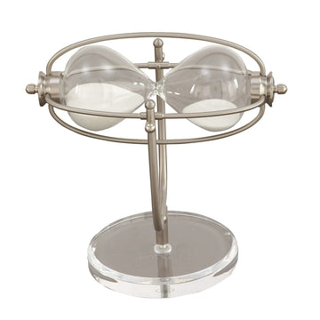 Decor Mache 12" Glam Sand Timer - Silver