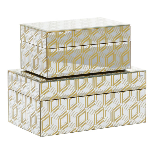 Decor Mache Glam Jewelry Organizer (Set of 2) - Gold