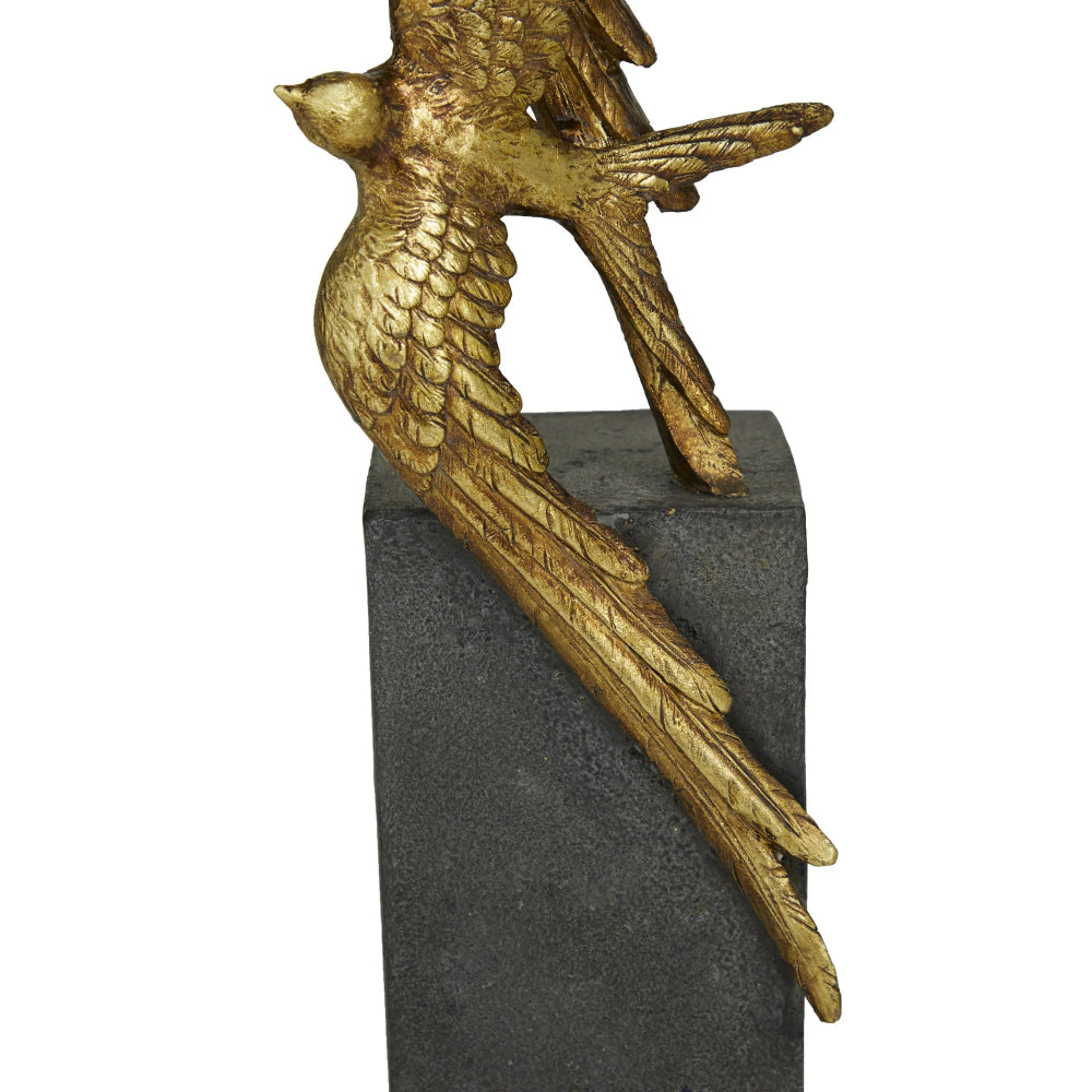 Decor Mache Modern 21" Bird Sculpture - Gold