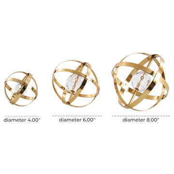 Decor Mache Contemporary Geometric Sculpture (Set of 3) - Gold