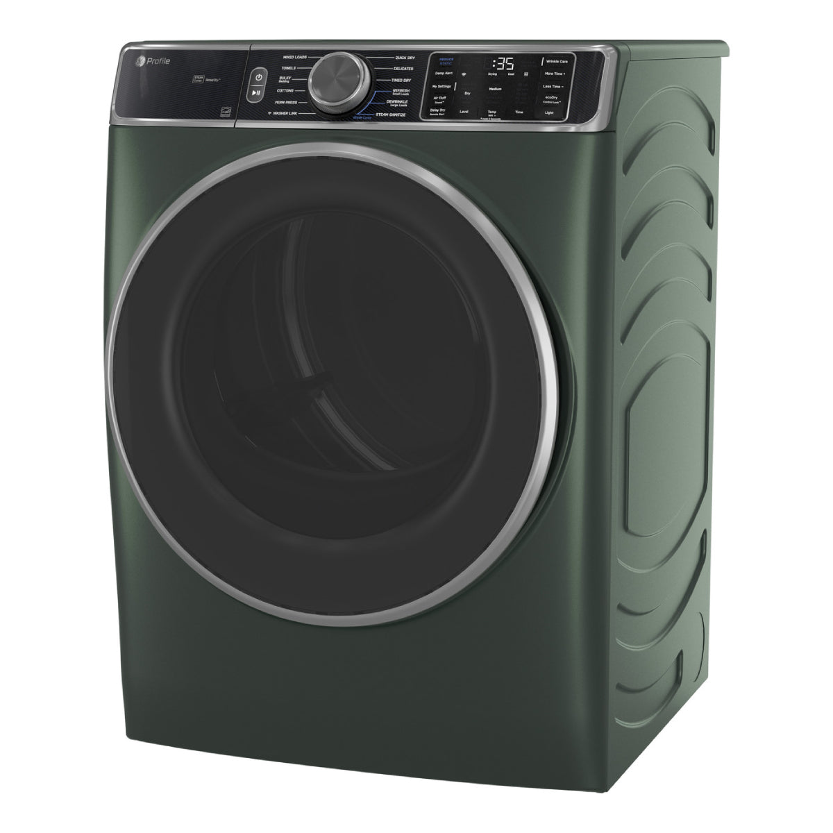 GE Profile PFD95GSPWGN 7.8 cu. ft. Front Load Gas Dryer with Steam and Sanitize Cycle - Jade Green