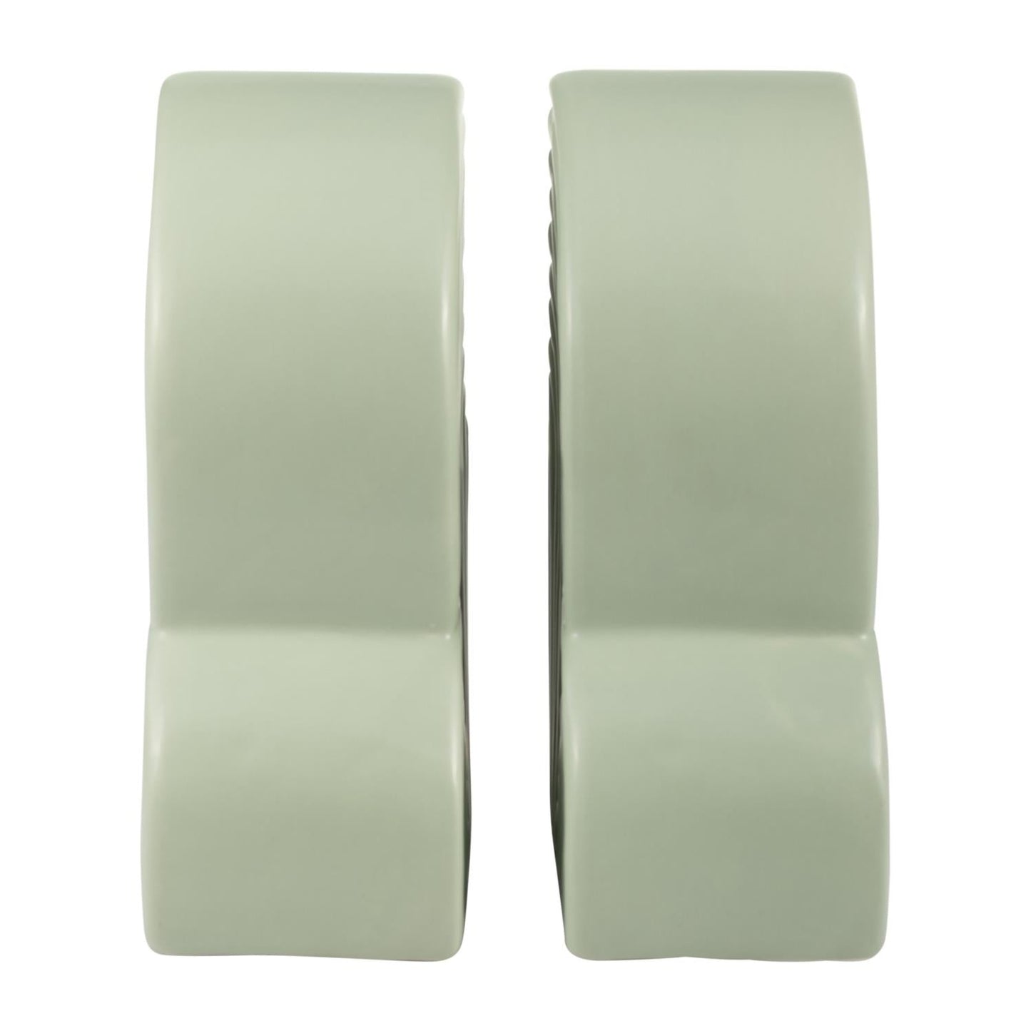 Sagebrook Home 10" Ceramic Arches Bookends (Set of 2) - Green