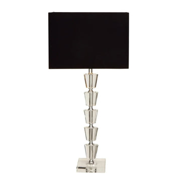 Lámpara de mesa de metal plateado 