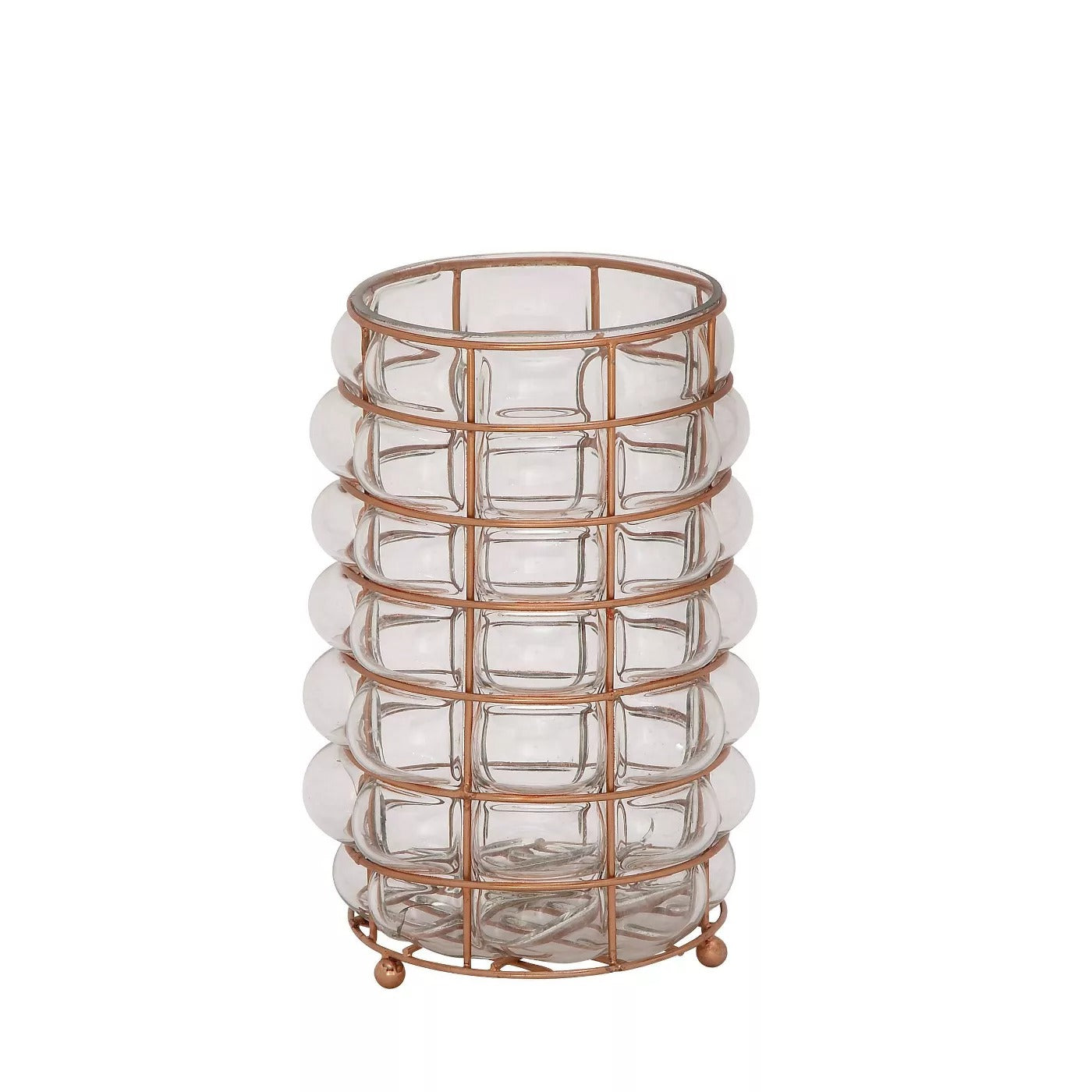 Modern Glass/Iron Candle Holder