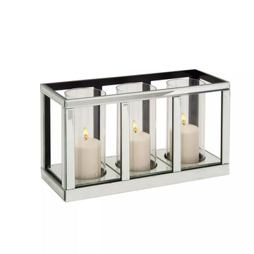 Wood Mirror Candle Holder