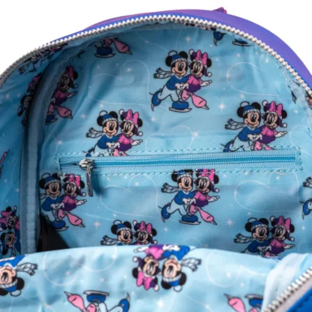 Loungefly Mickey Minnie Skating Mini Backpack - Blue