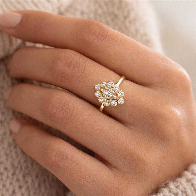 Shy Creation Grace 0.26 ct. Diamond Baguette Ring - Size 7