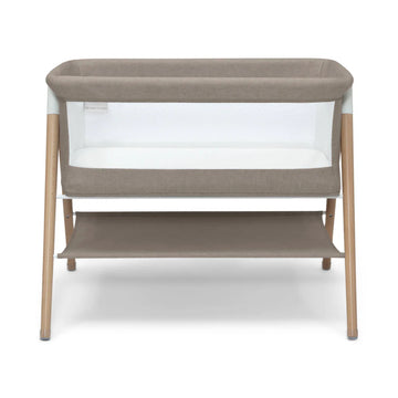 Delta Children Bondi Beechwood By-the-Bed Bassinet with PureAir Sheet - Beige