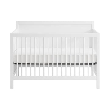 Delta Children Oxford Soho Baby Essential Convertible Crib with Panel Headboard - White