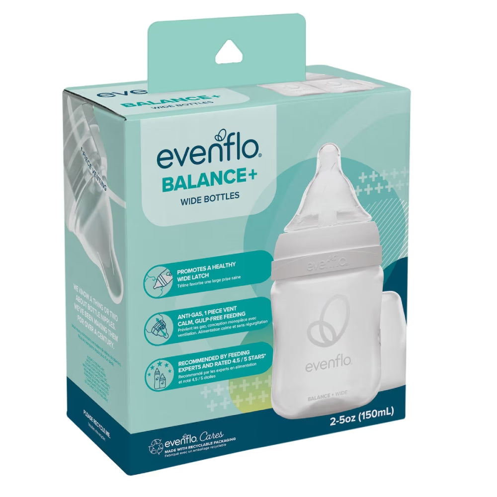 Evenflo Balance+ Wide Baby Bottles (2-Pieces)– Curacao