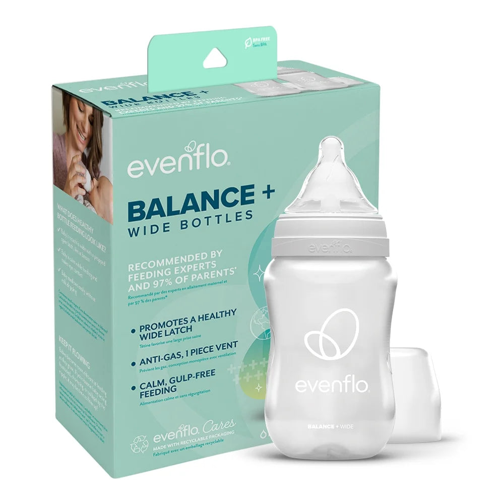 Evenflo Balance+ Wide Baby Bottles (2-Pieces)– Curacao