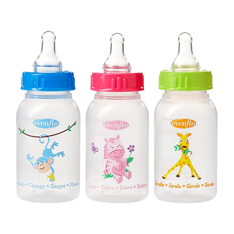 Evenflo Classic Prints 4 oz Baby Bottle (3 Pieces)