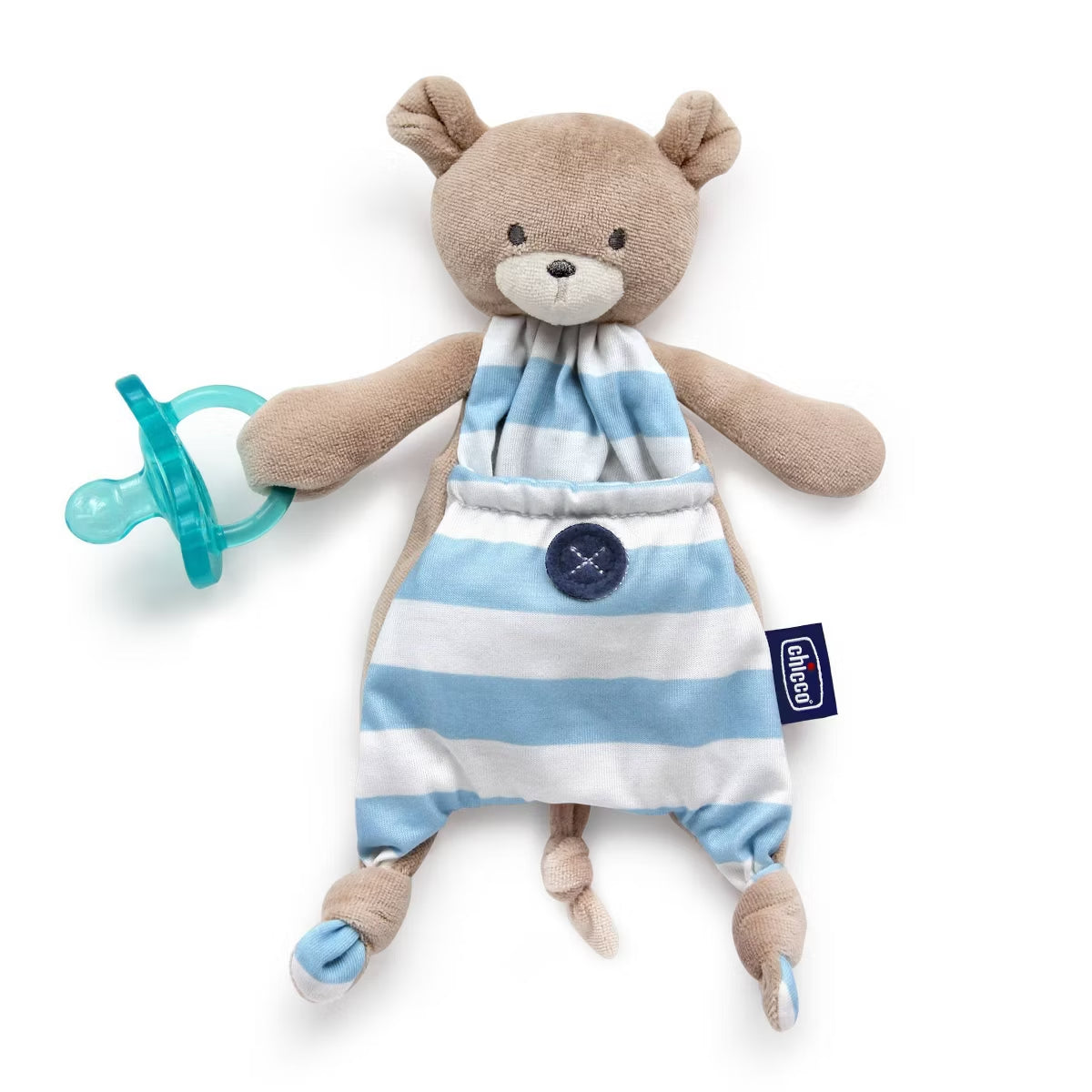 Chicco Pocket Buddies Pacifier Holder - Blue Bear