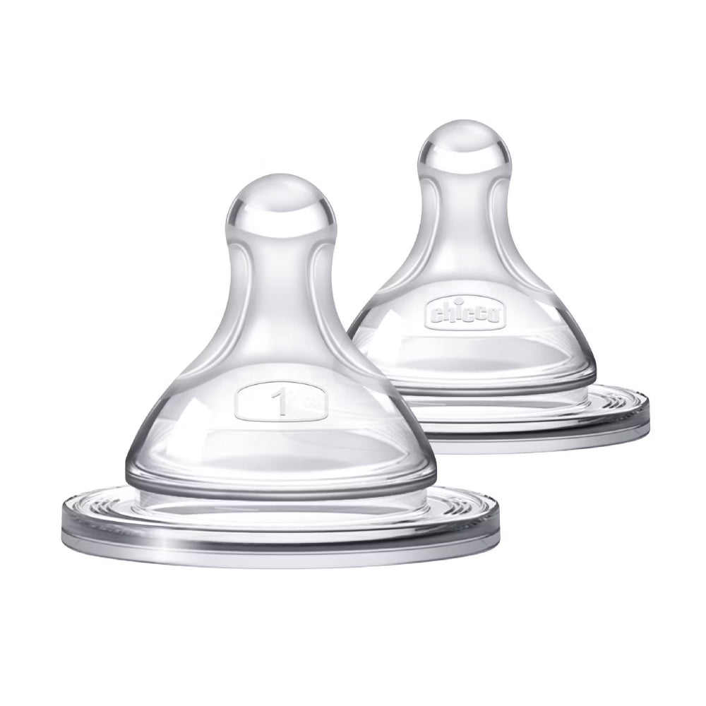 Chicco Duo Intui-Latch Stage 1 Slow Flow Baby Bottle Nipple (2-Piece) - Clear