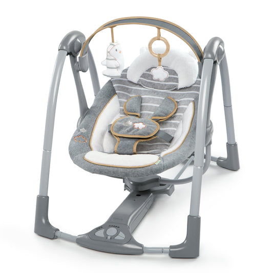 Ingenuity Boutique Collection Deluxe Swing 'n Go Portable Baby Swing - Bella Teddy