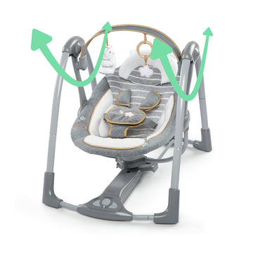 Ingenuity Boutique Collection Deluxe Swing 'n Go Portable Baby Swing - Bella Teddy
