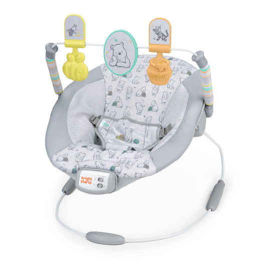 Bright Starts Disney Baby Winnie the Pooh Classic Pals Vibrating Bouncer - White
