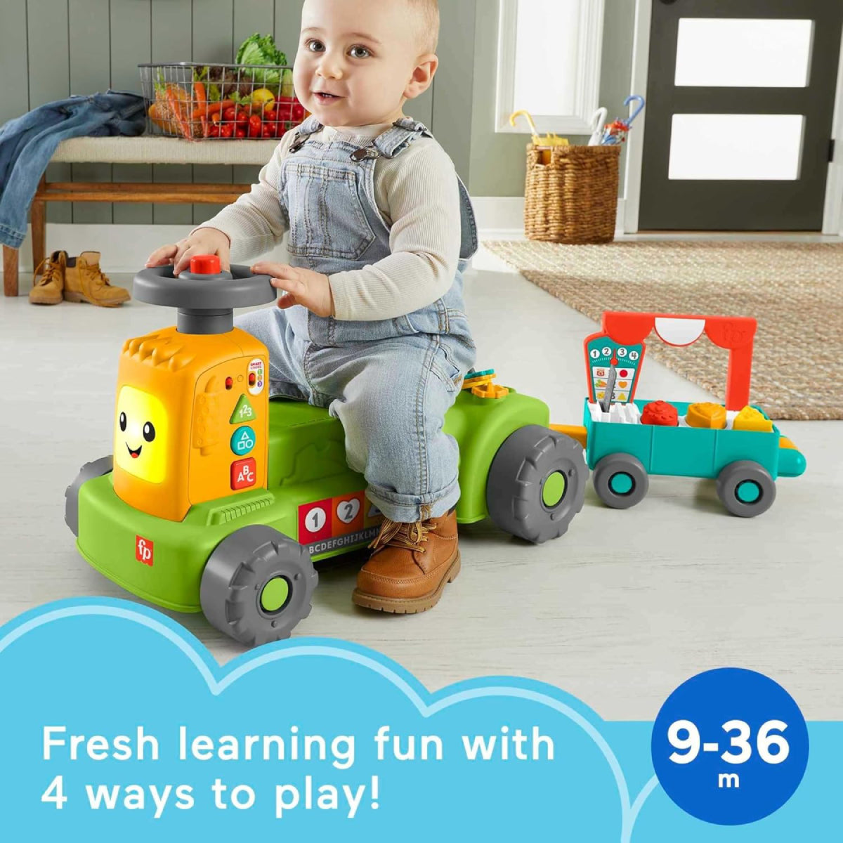 Fisher-Price Laugh And Learn 4-In-1 Farm To Market Tractor Playset