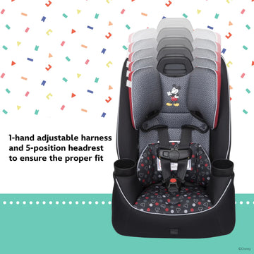 Disney Baby Easy Elite Slim All-In-One Convertible Car Seat - Black/Pink