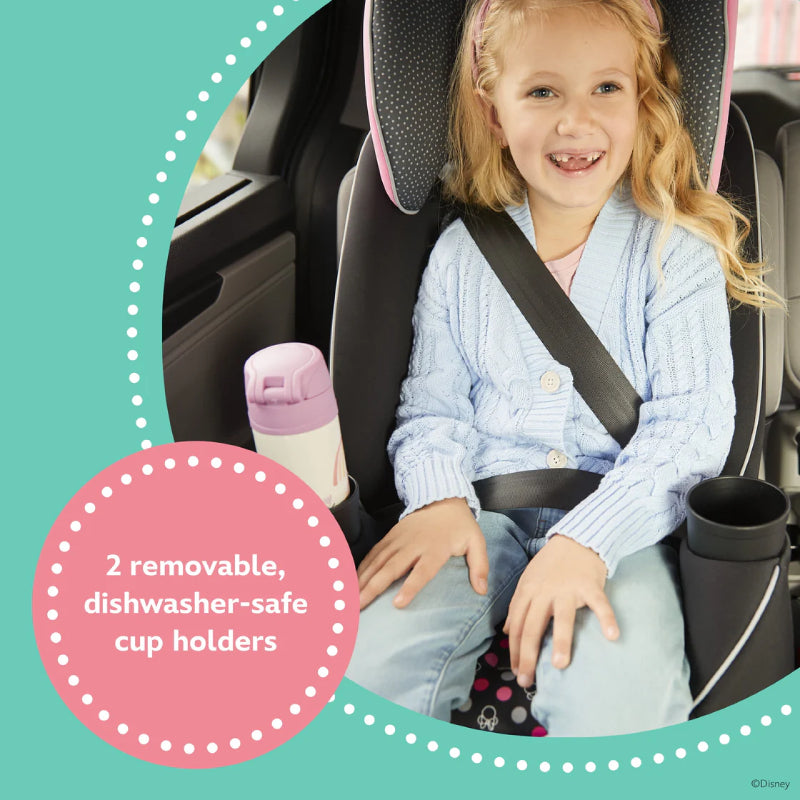 Disney Baby Easy Elite Slim All-In-One Convertible Car Seat - Black/Pink