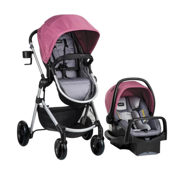 evenflo stroller collapse Evenflo Pivot Modular Travel System with LiteMax Infant Car Seat– Curacao