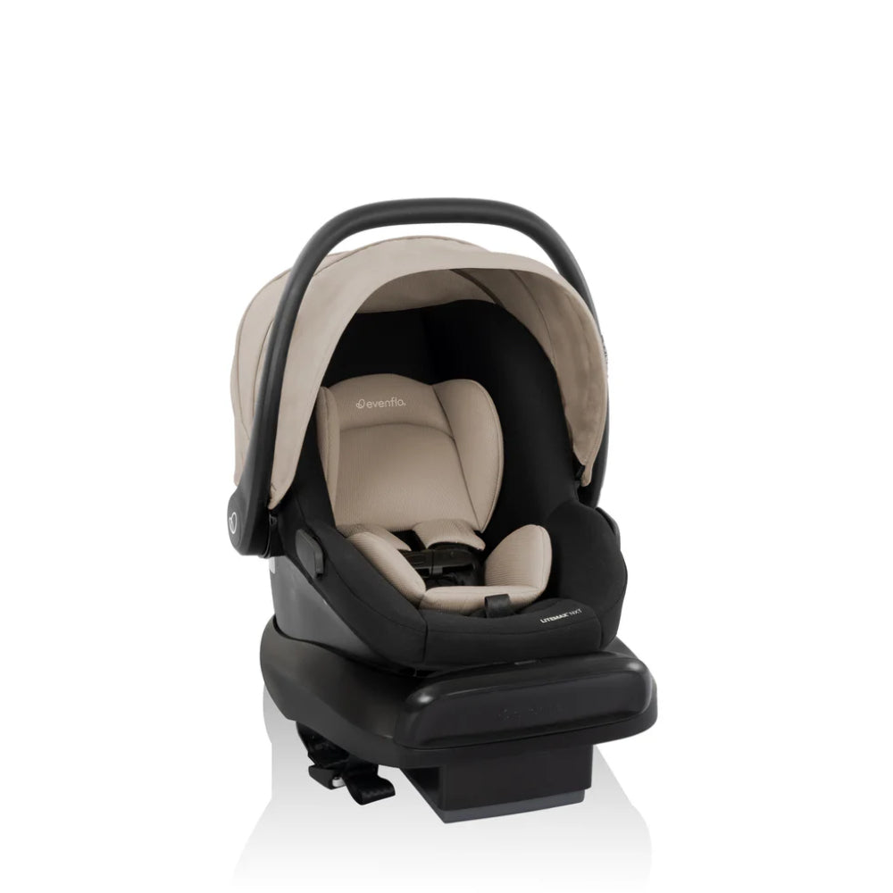 Evenflo Pivot Nxt Travel System with LiteMax Infant Car Seat - Black/Beige