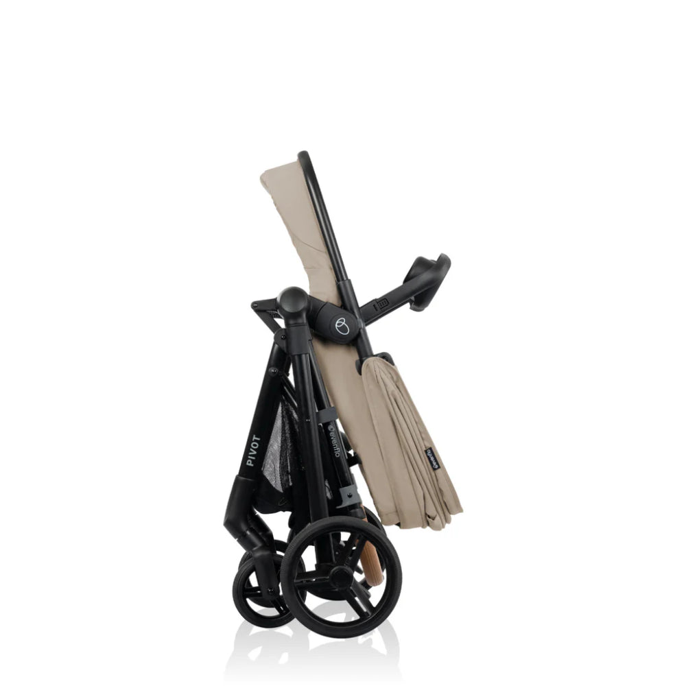 Evenflo Pivot Nxt Travel System with LiteMax Infant Car Seat - Black/Beige