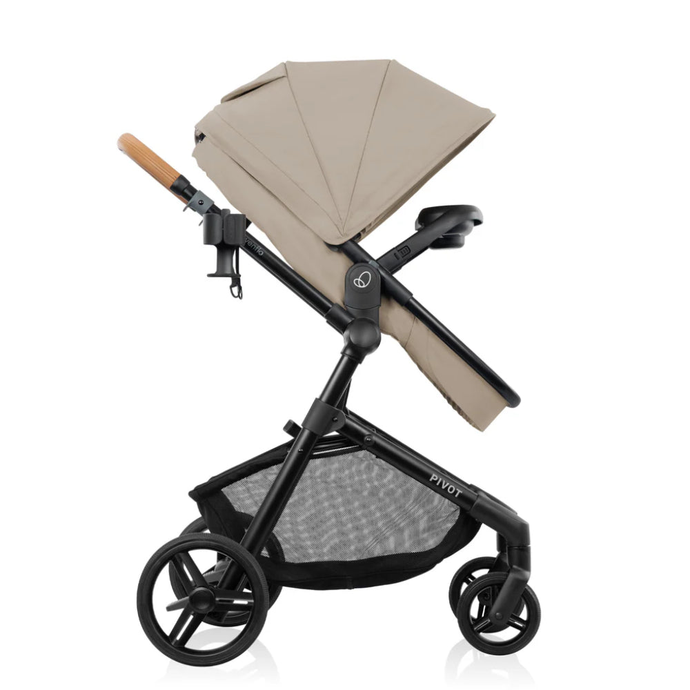 Evenflo Pivot Nxt Travel System with LiteMax Infant Car Seat - Black/Beige