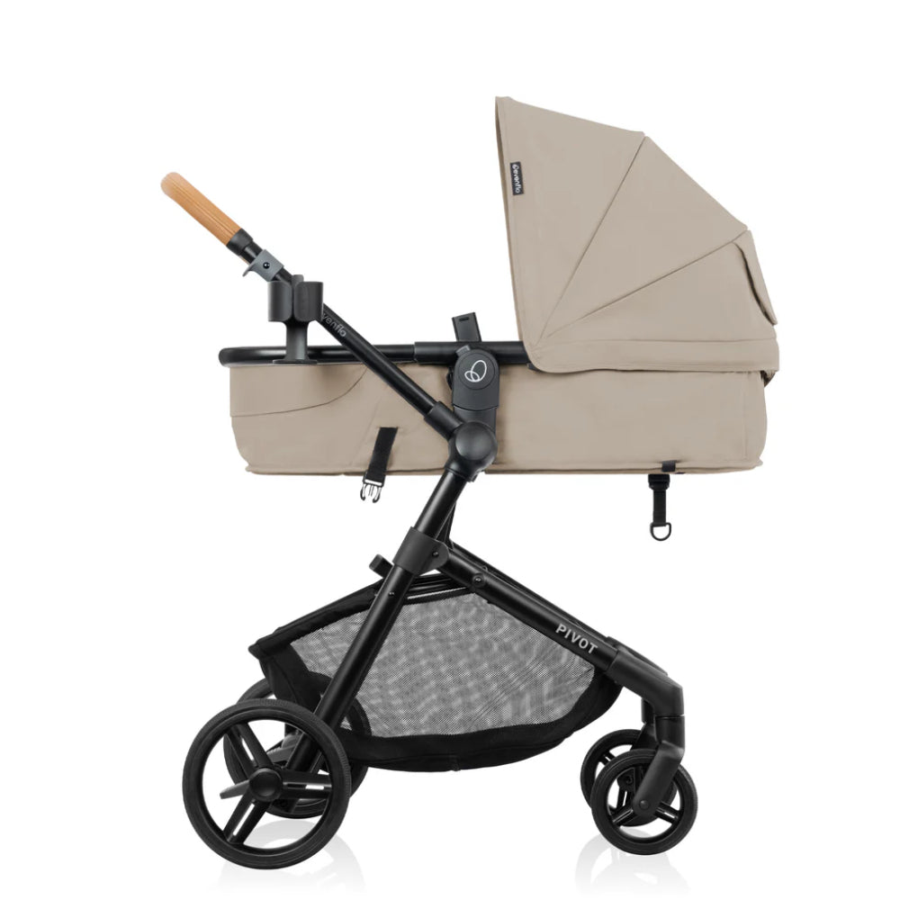 Evenflo Pivot Nxt Travel System with LiteMax Infant Car Seat - Black/Beige