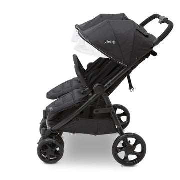 Delta Children Jeep Destination Ultralight Side X Side Double Stroller Latch Compatible - Black