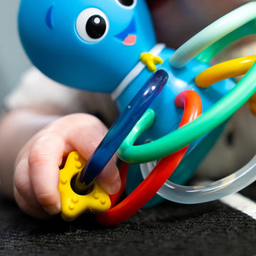 Baby Einstein Ocean Explorers Opuss Shake and Soothe Teether Rattle Toy - Blue
